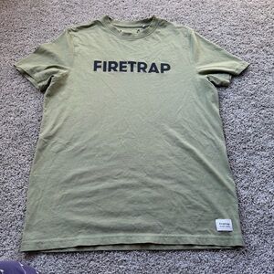 Men's Firetrap Green Short Sleeve Tee Shirt Size Medium